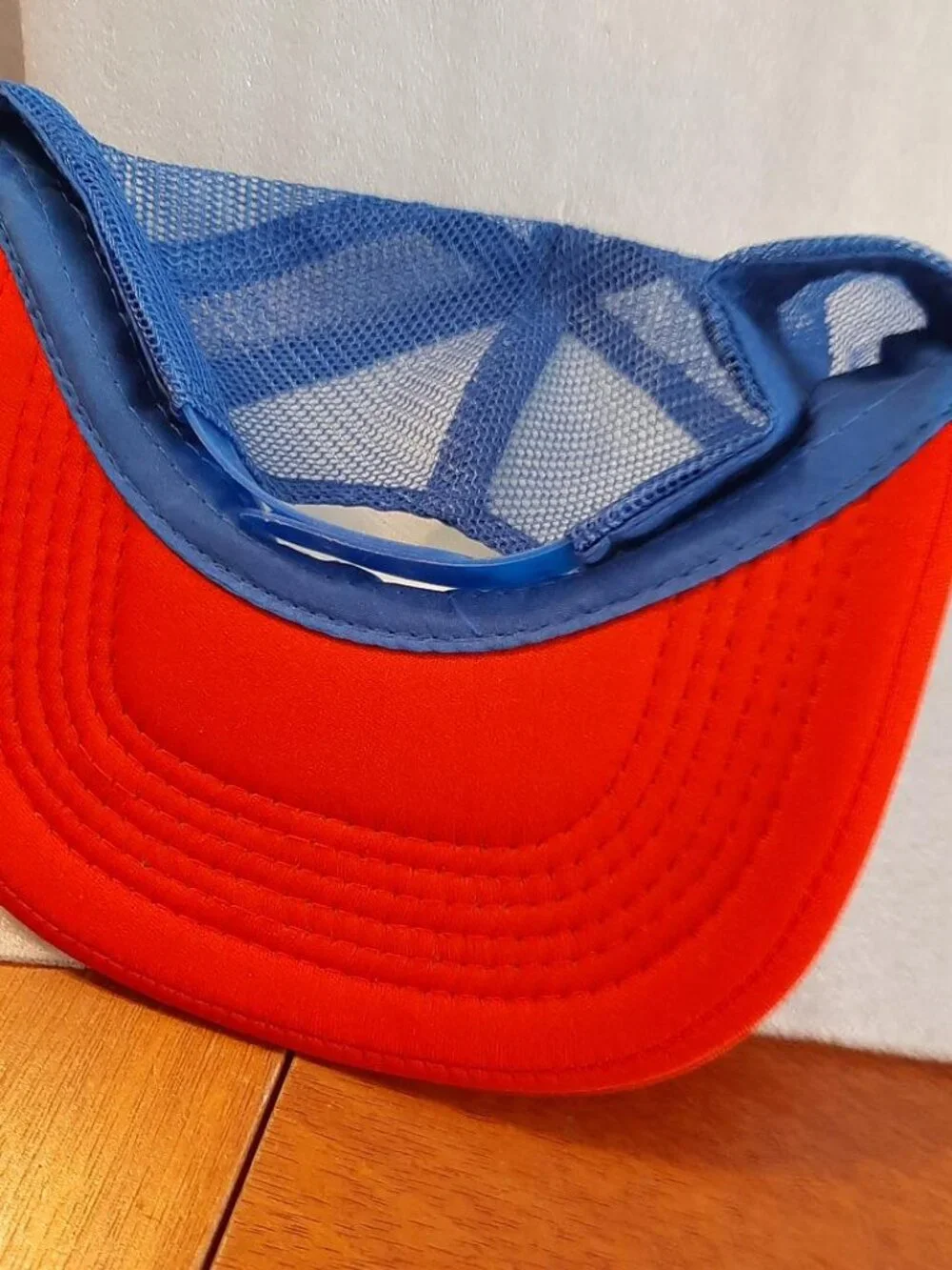 Merica Red White Blue Mesh Truck Hat NEW W DEFECT Left Front Corner Had A Hole